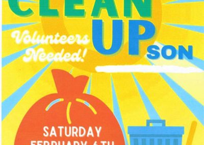 Community Clean Upson. Volunteers needed. Saturday February 6th 8:30-12:00.
